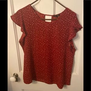 Stitch Fix Papermoon XL Red Blouse. NWT